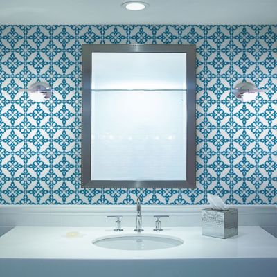 Sticker Mural Carrelage adhésif Cuisine Salle de Bain - 24 STICKERS CARRELAGES AZULEJOS AUGUSTA - 24stickers20x20cm