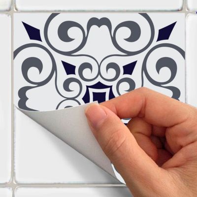 Sticker Mural Carrelage adhésif Cuisine Salle de Bain - 24 STICKERS CARRELAGES AZULEJOS BARTOLI - 24stickers15x15cm