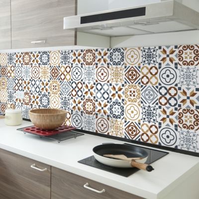 Sticker Mural Carrelage adhésif Cuisine Salle de Bain - 24 STICKERS CARRELAGES AZULEJOS ZEPETINO - 24stickers15x15cm