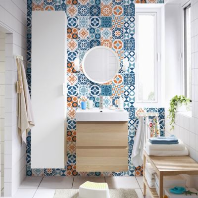 Sticker Mural Carrelage adhésif Cuisine Salle de Bain - 30 STICKERS CARRELAGES AZULEJOS LUIZIANA - 30stickers15x15cm