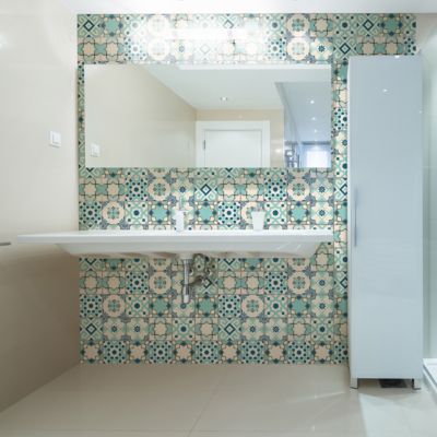Sticker Mural Carrelage adhésif Cuisine Salle de Bain - 60 STICKERS CARRELAGES AZULEJOS VINCIANO - 60stickers15x15cm