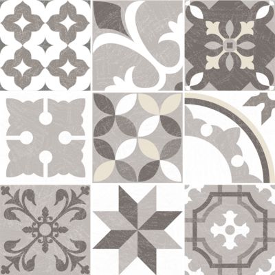 Sticker Mural Carrelage adhésif Cuisine Salle de Bain - 9 STICKERS CARREAUX DE CIMENT AZULEJOS TITO - 9stickers20x20cm