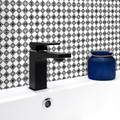 Sticker Mural Carrelage adhésif Cuisine Salle de Bain - 9 STICKERS CARREAUX DE CIMENT BOHÈME HIKARI - 9stickers10x10cm