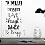 Sticker mural Dream love laugh dance be happy L.69 x l.49 cm