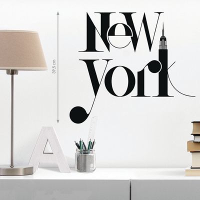 Sticker mural NYC typographie H.69 x l.49cm Home Stickers