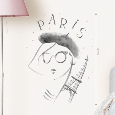 Sticker mural Paris fashion H.69 x l.49cm Home Stickers