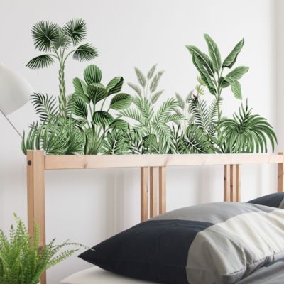 Sticker mural plante verte Sticker mural feuille tropicale Peinture murale plante naturelle