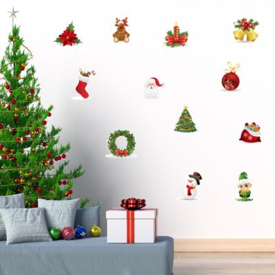 Sticker Noël décorations de Noël - Autocollants stickers adhésifs noël - décoration fêtes - 40x50cm