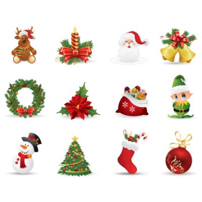 Sticker Noël décorations de Noël - Autocollants stickers adhésifs noël - décoration fêtes - 40x50cm