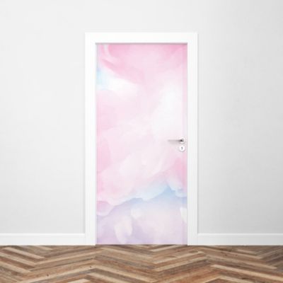 Sticker Porte Aquarelle Douce 204 x 93 cm