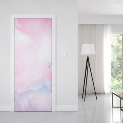 Sticker Porte Aquarelle Douce 204 x 93 cm