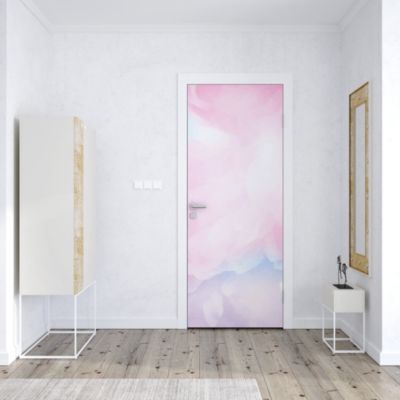 Sticker Porte Aquarelle Douce 204 x 93 cm