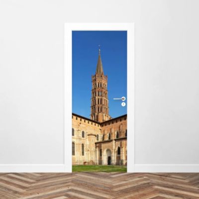 Sticker Porte Basilique Saint-Sernin 204 x 83 cm
