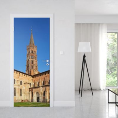 Sticker Porte Basilique Saint-Sernin 204 x 83 cm