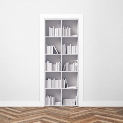 Arricraft 2 Feuilles Autocollants Porte Bibliothèque Blanche 80cm X 200cm - Décoration Chambre Salon