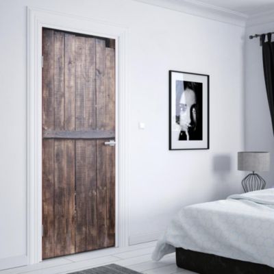 Sticker Porte Bois Scié 204 x 83 cm