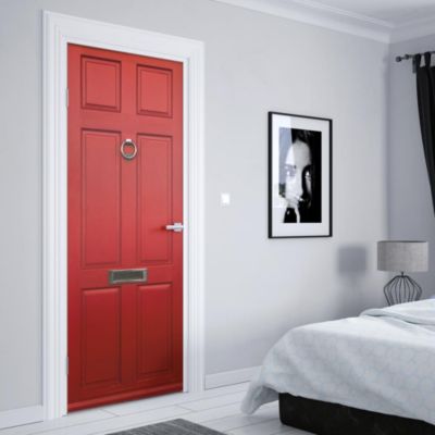Sticker Porte Classique Rouge 204 x 93 cm