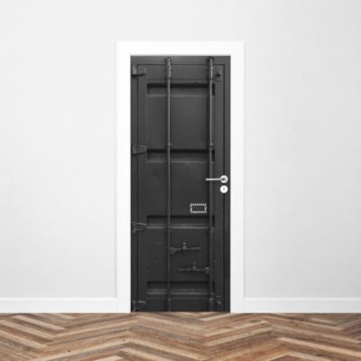 Sticker Porte Conteneur Noire 204 x 83 cm