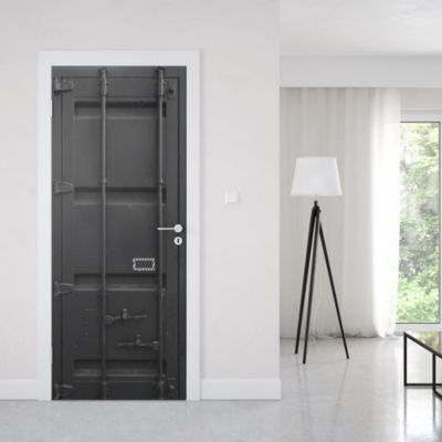Sticker Porte Conteneur Noire 204 x 83 cm