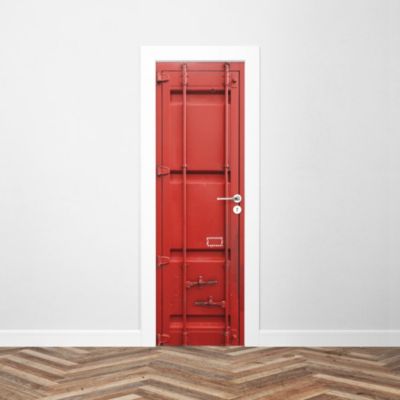 Sticker Porte Conteneur Rouge 204 x 63 cm