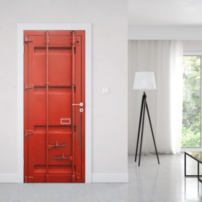 Sticker Porte Conteneur Rouge 204 x 63 cm