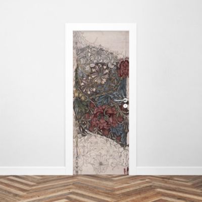 Sticker Porte Esquisse Fleur 204 x 83 cm