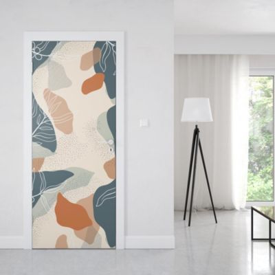 Sticker Porte Fleurs Abstrait 204 x 63 cm