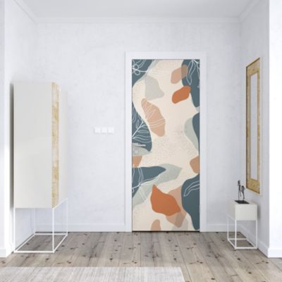 Sticker Porte Fleurs Abstrait 204 x 63 cm