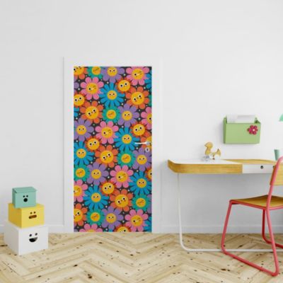 Sticker Porte Fleurs Cartoon 204 x 93 cm