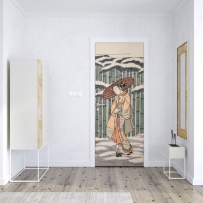 Sticker Porte Hiver Japonais 204 x 83 cm