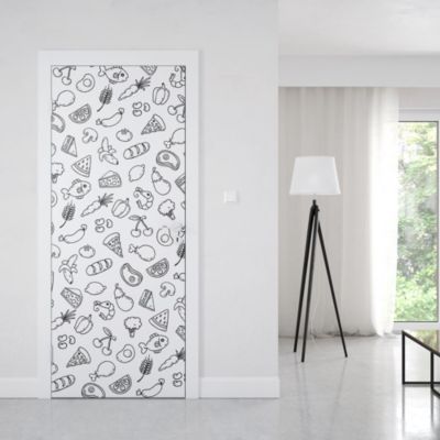 Sticker Porte Ingrédients Doodle 204 x 63 cm