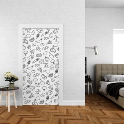 Sticker Porte Ingrédients Doodle 204 x 63 cm