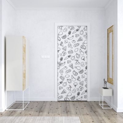 Sticker Porte Ingrédients Doodle 204 x 63 cm