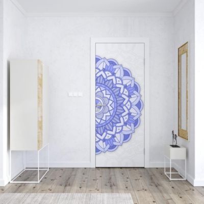 Sticker Porte Mandala Coloré 204 x 83 cm