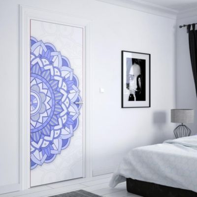 Sticker Porte Mandala Coloré 204 x 83 cm