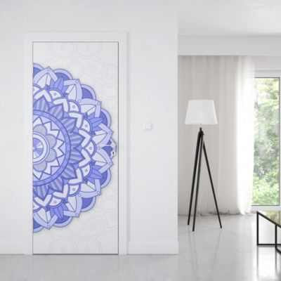 Sticker Porte Mandala Coloré 204 x 83 cm
