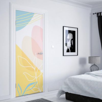 Sticker Porte Minimaliste Colorée 204 x 63 cm