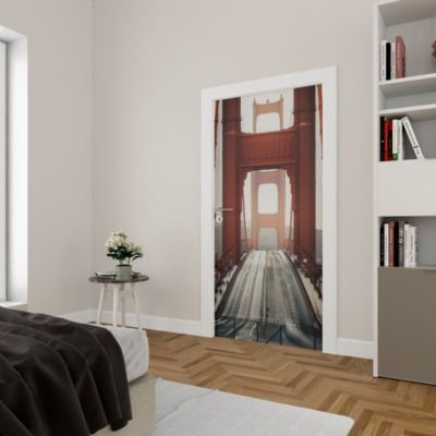 Sticker Porte Pont Golden Gate 204 x 63 cm