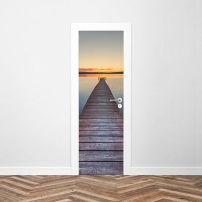 Sticker Porte Ponton Sunset 204 x 63 cm