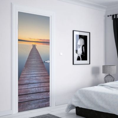Sticker Porte Ponton Sunset 204 x 63 cm