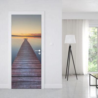 Sticker Porte Ponton Sunset 204 x 63 cm