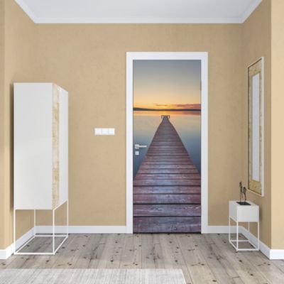 Sticker Porte Ponton Sunset 204 x 63 cm