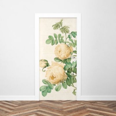 Sticker Porte Rose Blanche 204 x 93 cm