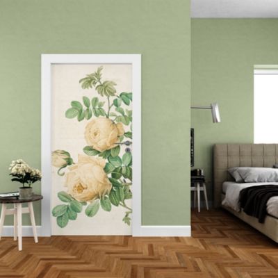 Sticker Porte Rose Blanche 204 x 93 cm