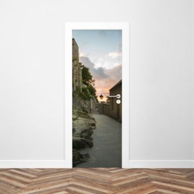 Sticker Porte Ruelle Mont Saint Michel 204 x 73 cm
