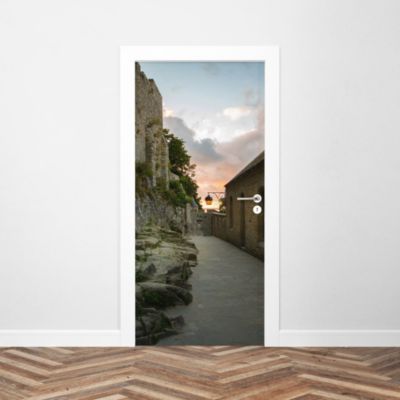 Sticker Porte Ruelle Mont Saint Michel 204 x 93 cm