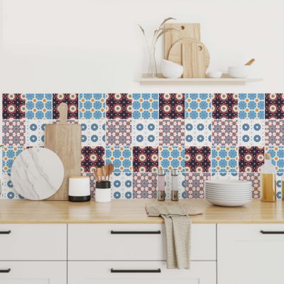 Stickers carrelage carreaux de ciment 15x15cm - Kit de 60
