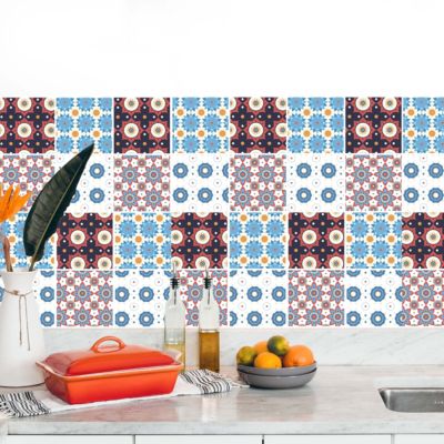 Stickers carrelage carreaux de ciment 15x15cm - Kit de 60