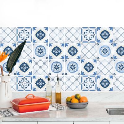 Stickers carrelage carreaux de ciment 20x20cm - Kit de 12