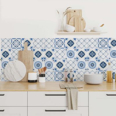 Stickers carrelage carreaux de ciment 20x20cm - Kit de 24
